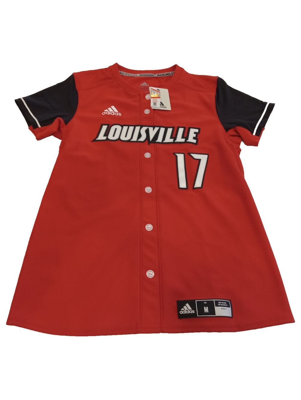 Adidas Louisville Cardinals Jersey Womens Medium Red Black Baseball Softball 17